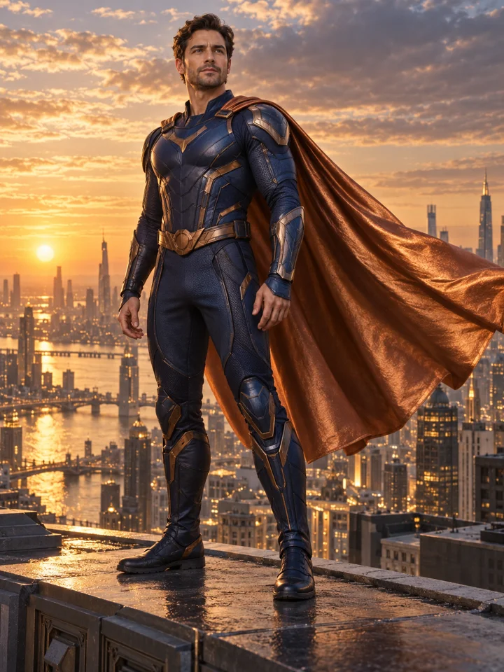 Voorbeeld: Superheldenposter